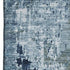 5' X 8' Blue And Ivory Abstract Washable Area Rug With UV Protection