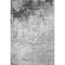 5' X 8' Gray And Silver Abstract Washable Area Rug With UV Protection
