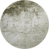8' Taupe And Ivory Abstract Washable Round Rug With UV Protection