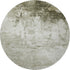 8' Taupe And Ivory Abstract Washable Round Rug With UV Protection