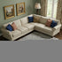 9' X 12' Ivory And Blue Oriental Washable Area Rug With UV Protection