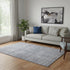 5' X 8' Blue And Gray Geometric Washable Area Rug With UV Protection