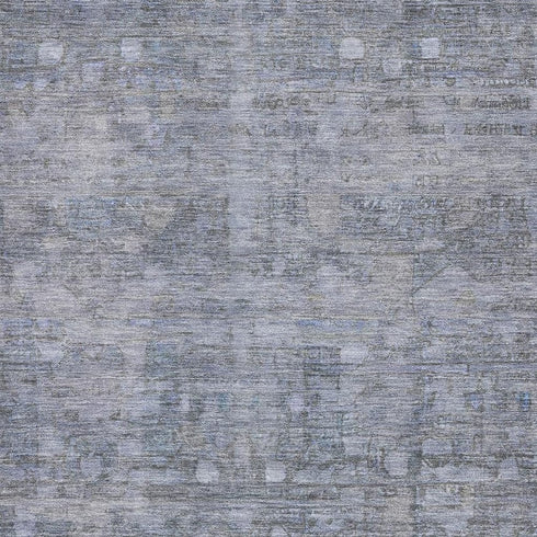 8' X 10' Blue And Gray Geometric Washable Area Rug With UV Protection