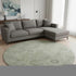 8' Sage And Gray Oriental Washable Round Rug With UV Protection