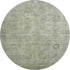 8' Sage And Gray Oriental Washable Round Rug With UV Protection