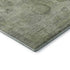 8' Sage And Gray Oriental Washable Round Rug With UV Protection