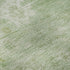 8' Artichoke Green And Ivory Damask Washable Round Rug With UV Protection