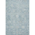 5' X 8' Blue And Ivory Damask Washable Area Rug With UV Protection