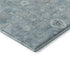 5' X 8' Blue And Ivory Damask Washable Area Rug With UV Protection