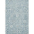 5' X 8' Blue And Ivory Damask Washable Area Rug With UV Protection