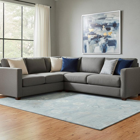 8' X 10' Blue And Ivory Damask Washable Area Rug With UV Protection
