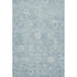 8' X 10' Blue And Ivory Damask Washable Area Rug With UV Protection