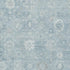 8' X 10' Blue And Ivory Damask Washable Area Rug With UV Protection