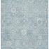8' X 10' Blue And Ivory Damask Washable Area Rug With UV Protection
