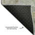 8' Gray Gold And Ivory Damask Washable Round Rug With UV Protection