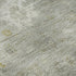 8' Gray Gold And Ivory Damask Washable Round Rug With UV Protection