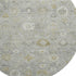 8' Gray Gold And Ivory Damask Washable Round Rug With UV Protection