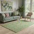 5' X 8' Lime Green Pink And Teal Damask Washable Area Rug With UV Protection