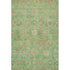 5' X 8' Lime Green Pink And Teal Damask Washable Area Rug With UV Protection