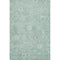 8' X 10' Teal And Ivory Damask Washable Area Rug With UV Protection