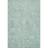 8' X 10' Teal And Ivory Damask Washable Area Rug With UV Protection