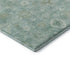 8' X 10' Teal And Ivory Damask Washable Area Rug With UV Protection