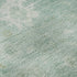 8' X 10' Teal And Ivory Damask Washable Area Rug With UV Protection