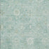 8' X 10' Teal And Ivory Damask Washable Area Rug With UV Protection