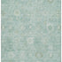 8' X 10' Teal And Ivory Damask Washable Area Rug With UV Protection