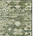 8' X 10' Artichoke Green And Ivory Oriental Washable Area Rug With UV Protection
