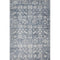 5' X 8' Blue And Ivory Oriental Washable Area Rug With UV Protection