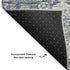 5' X 8' Blue And Ivory Oriental Washable Area Rug With UV Protection
