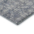 5' X 8' Blue And Ivory Oriental Washable Area Rug With UV Protection