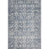 5' X 8' Blue And Ivory Oriental Washable Area Rug With UV Protection