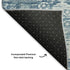 5' X 8' Denim Blue And Ivory Oriental Washable Area Rug With UV Protection