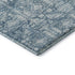 5' X 8' Denim Blue And Ivory Oriental Washable Area Rug With UV Protection