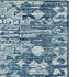 5' X 8' Denim Blue And Ivory Oriental Washable Area Rug With UV Protection