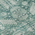8' Teal And Ivory Oriental Washable Round Rug With UV Protection