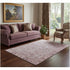 5' X 8' Blush And Ivory Oriental Washable Area Rug With UV Protection