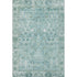 5' X 8' Blue And Ivory Oriental Washable Area Rug With UV Protection