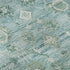 5' X 8' Blue And Ivory Oriental Washable Area Rug With UV Protection