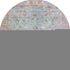 8' Pale Aqua And Lavender Oriental Washable Round Rug With UV Protection