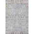 9' X 12' Sky Blue And Ivory Oriental Washable Area Rug With UV Protection