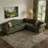 9' X 12' Brown And Beige Oriental Washable Area Rug With UV Protection