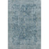 5' X 8' Blue And Gray Oriental Washable Area Rug With UV Protection