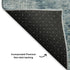 5' X 8' Blue And Gray Oriental Washable Area Rug With UV Protection