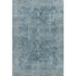 8' X 10' Blue And Gray Oriental Washable Area Rug With UV Protection