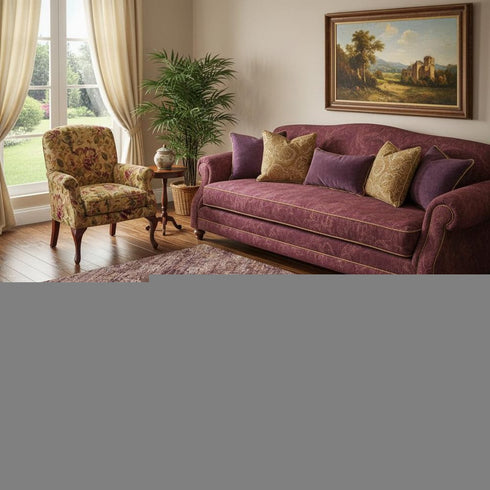 5' X 8' Merlot And Pink Oriental Washable Area Rug With UV Protection