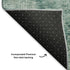 9' X 12' Teal And Beige Oriental Washable Area Rug With UV Protection