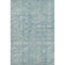 5' X 8' Blue And Ivory Oriental Washable Area Rug With UV Protection
